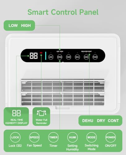 21 Pint Dehumidifier with Drain Hose, White Z918994