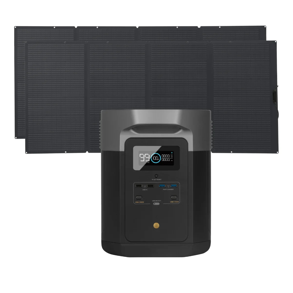 Portable Power Station and 2 x Portable Solar Panel G34965