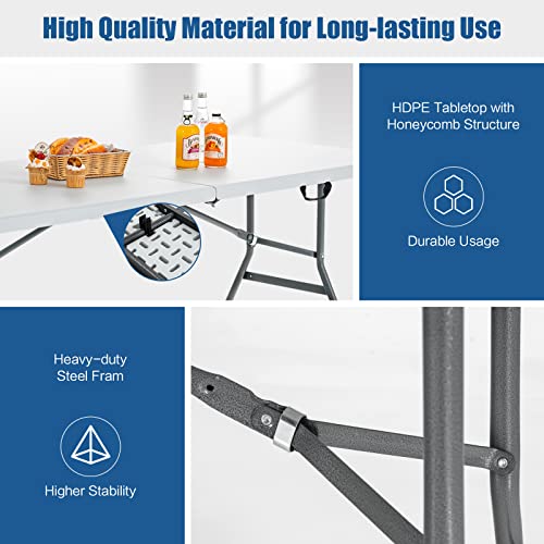 6ft White Folding Table N379
