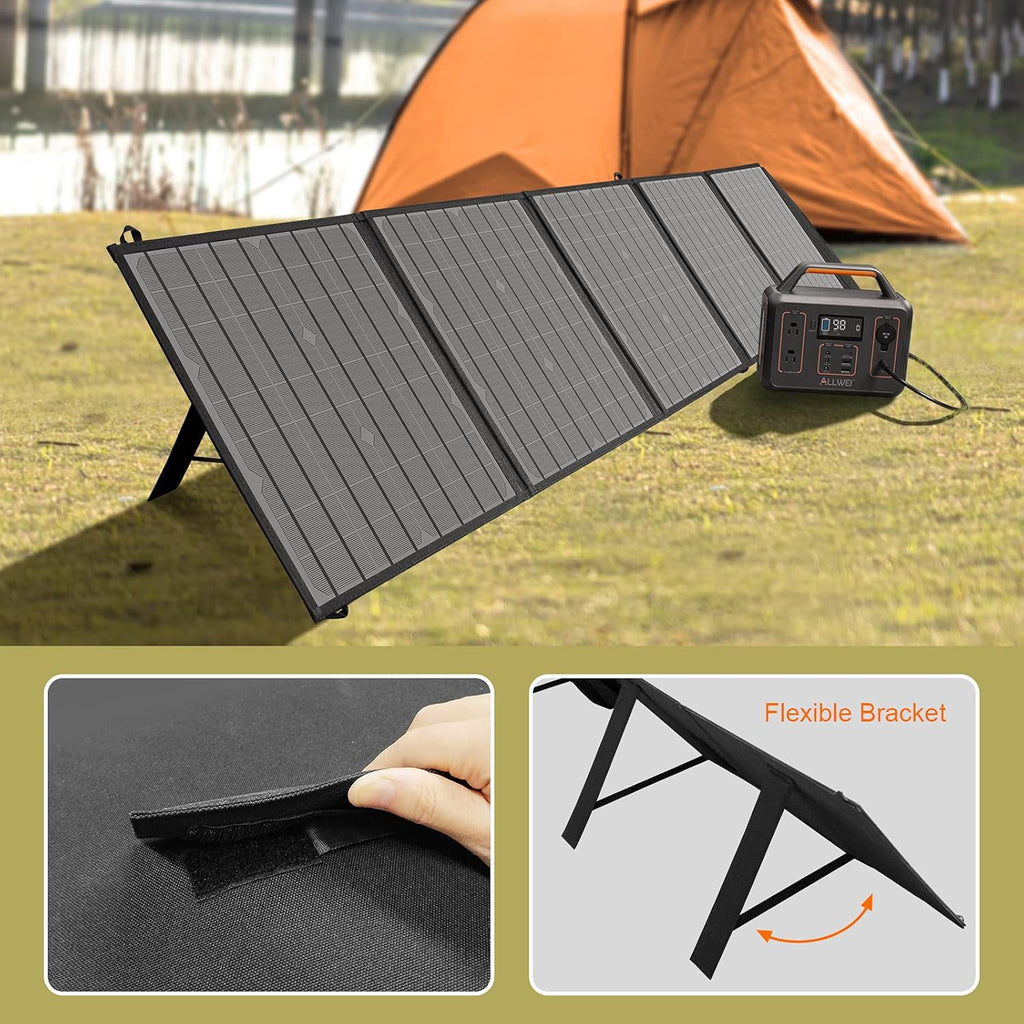 100W Portable Foldable Solar Panel with DC Adapters D104115