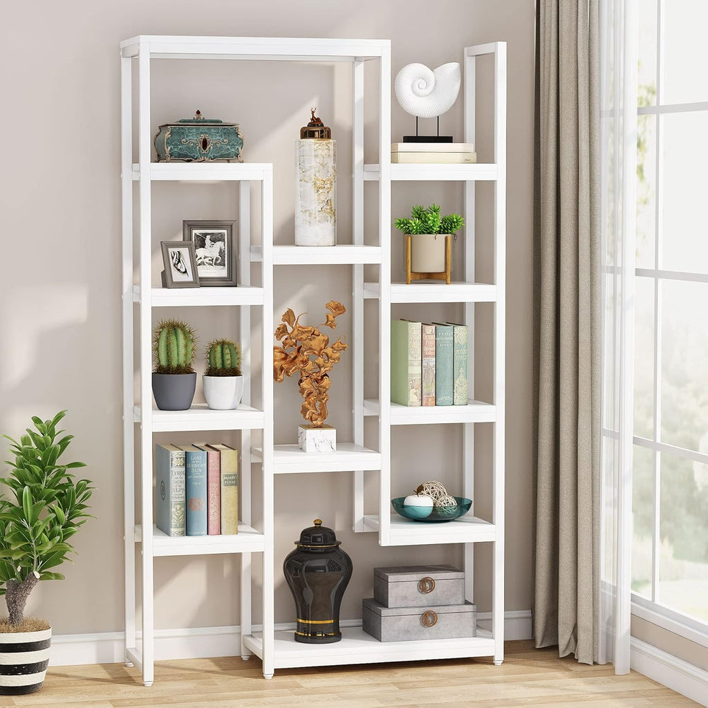 6-Tier 70.9 inch Tall Black Bookshelf K230409