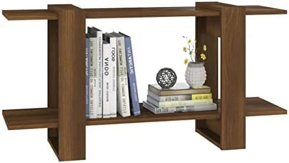 Brown Oak Engineered Wood Bookcase D93972