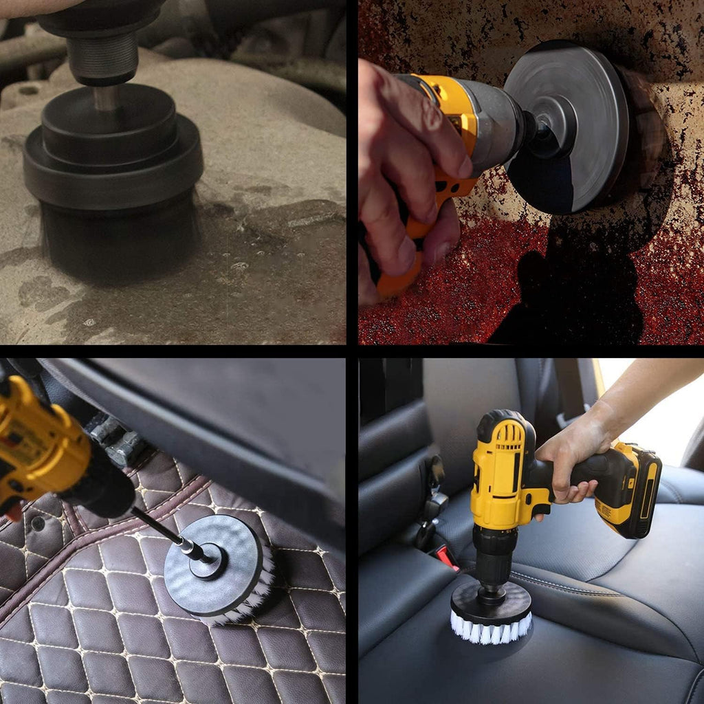 Drill Brush Attachment Set with Extend Long Attachment Q95400