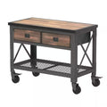 48 in. x 24 in. 2-Drawers Rolling Mobile Workbench Cabinet and Wood Top H56704