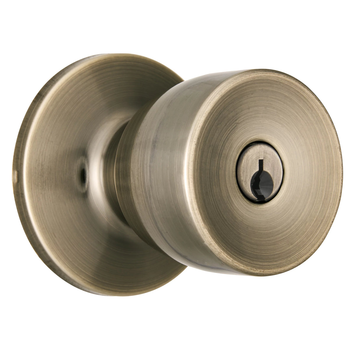 Antique Brass Keyed Entry Doorknob and Deadbolt Combo Twin Pack U961396