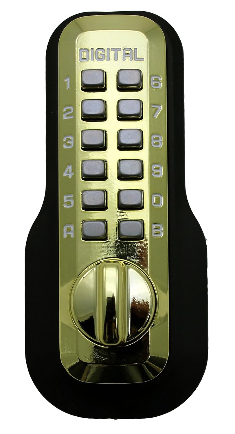 Mechanical Keyless Entry Deadbolt Door Lock Satin Nickel Finish T767