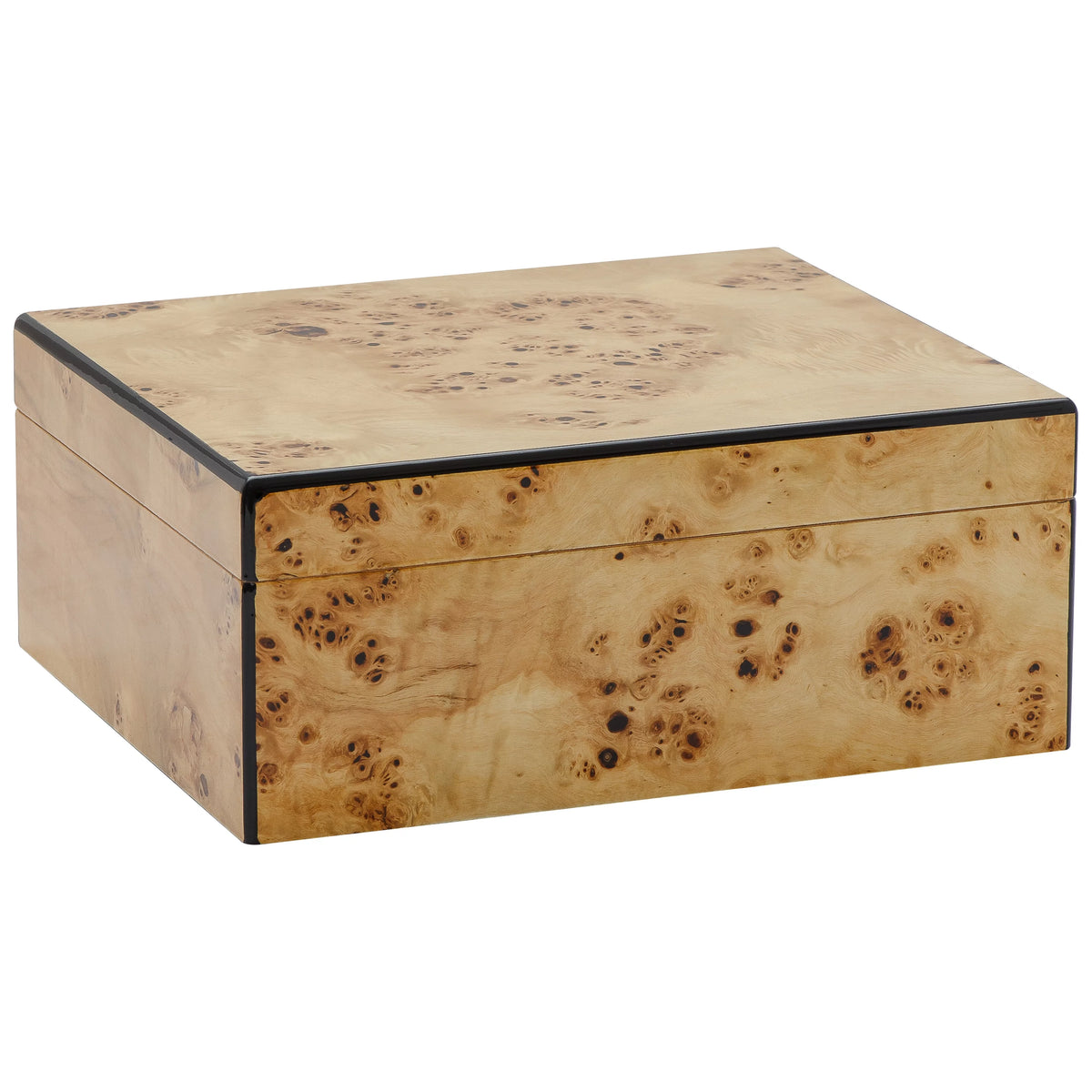 Desktop Cigar Humidor with Hygrometer and Humidifier, Spanish Cedar Lined R946
