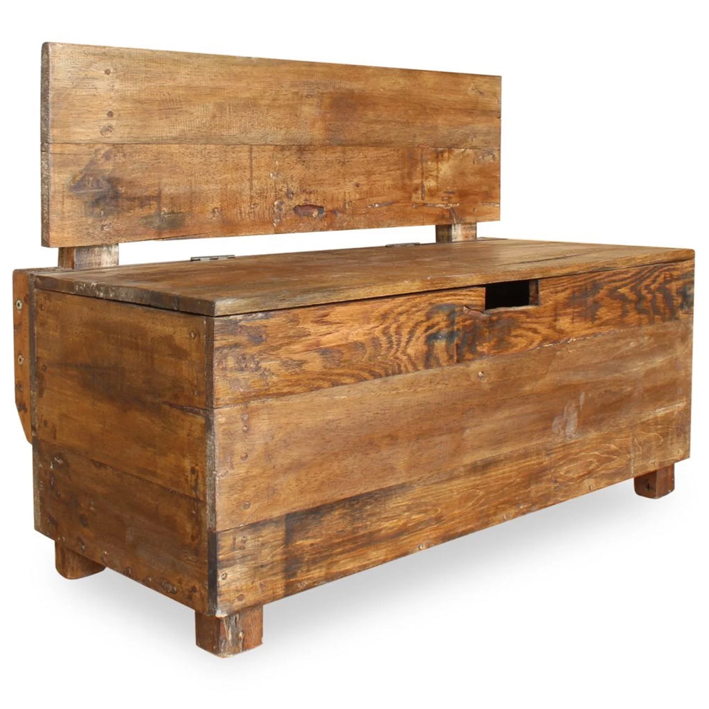 Solid Reclaimed Wood Storage Bench C856002