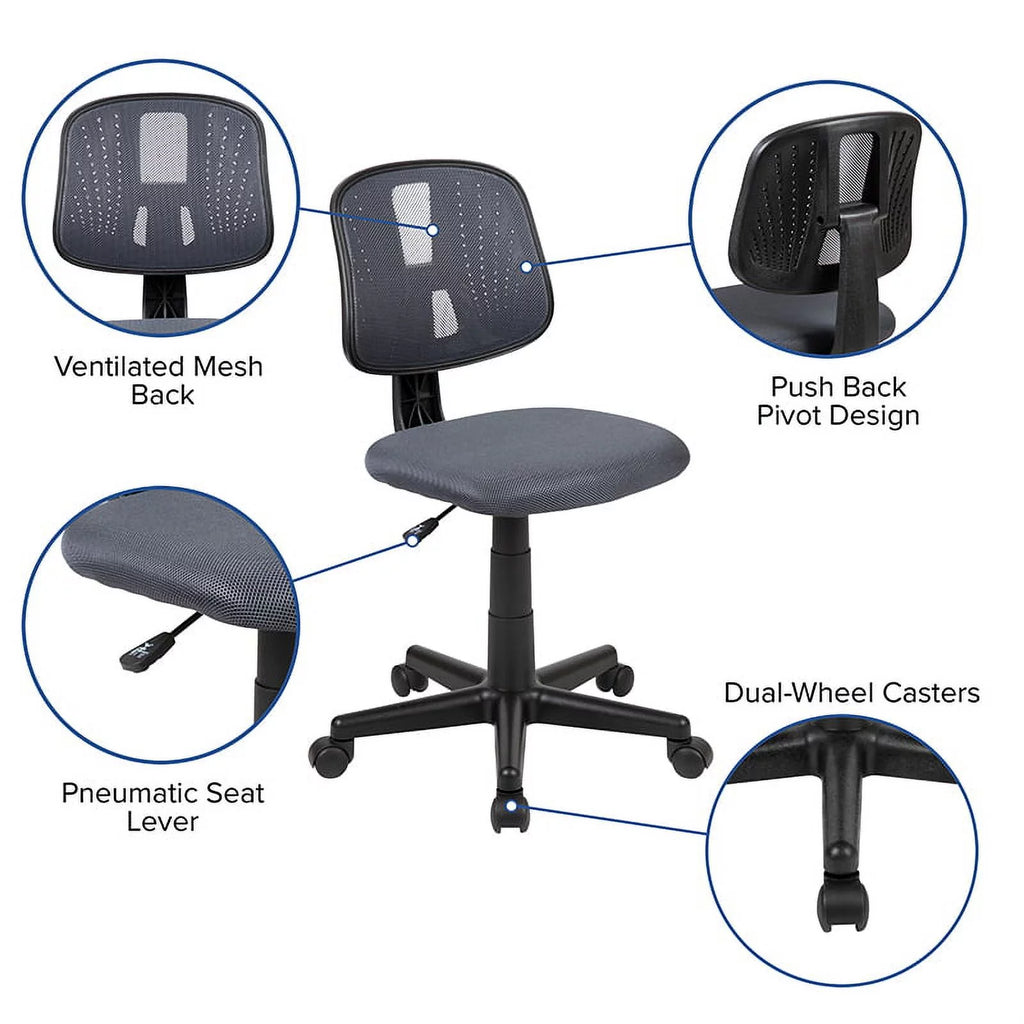Gray Mesh Swivel Task Office Chair T810619