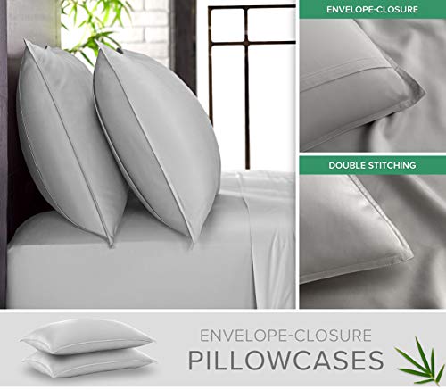 King White Bamboo Viscose Bed Sheet Set R574