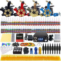 Complete Tattoo Kit 4 Pro Machine Guns 54 Inks Power Supply Foot Pedal Needles Grips Tips E135188
