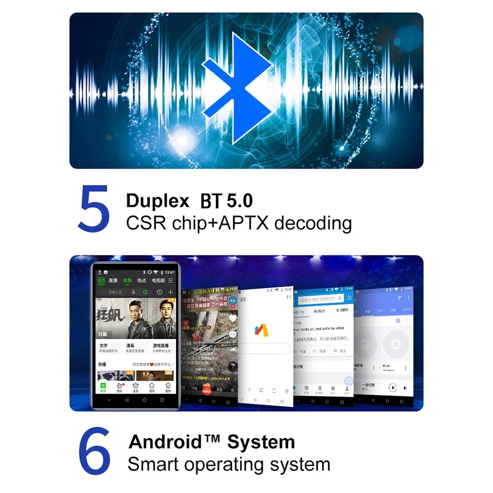 MP3 Player with Bluetooth and Wifi 4 inch Full Touch Screen C583