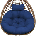 Round Waterproof Thicken Egg Chair Cushion with Pillow N63171