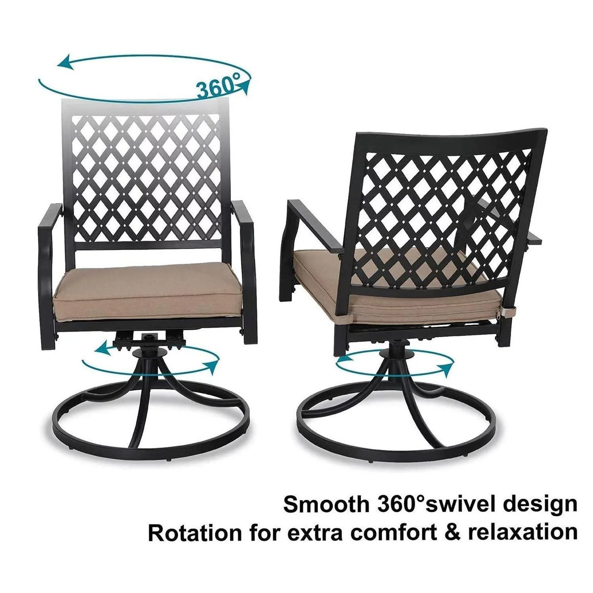 5-Piece Steel Outdoor Patio Dining Set P589538
