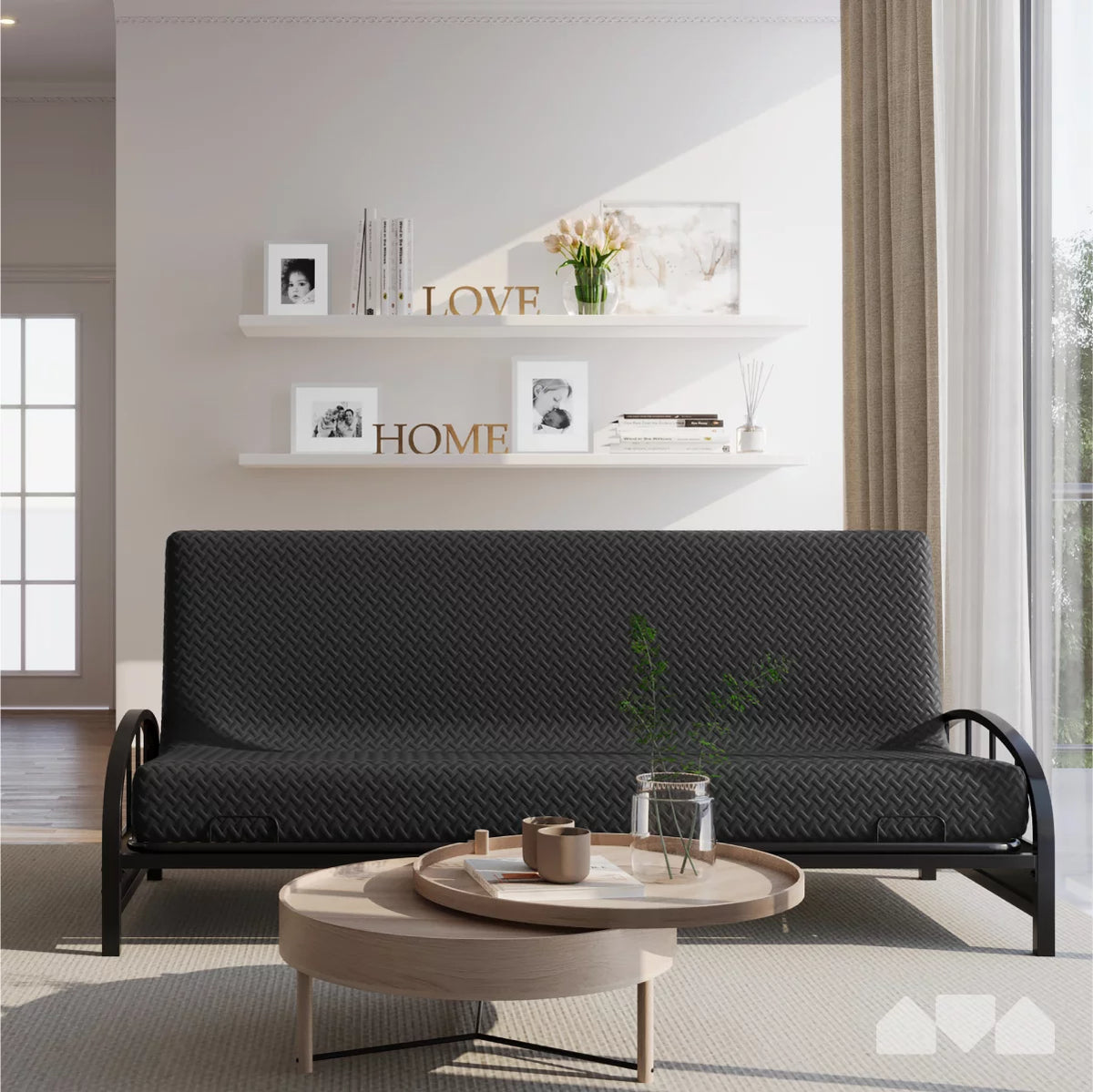 Memory Foam Futon Mattress Full Size Black G456