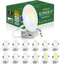 12 Pack 4 Inch Ultra-Thin LED Recessed Ceiling Light C76499
