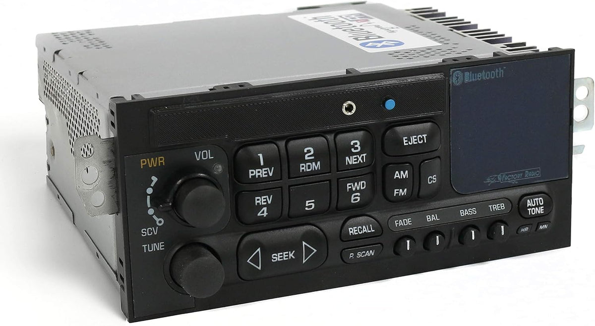 Factory AM FM Radio with Aux Input, Bluetooth and Cassette Controls G5256