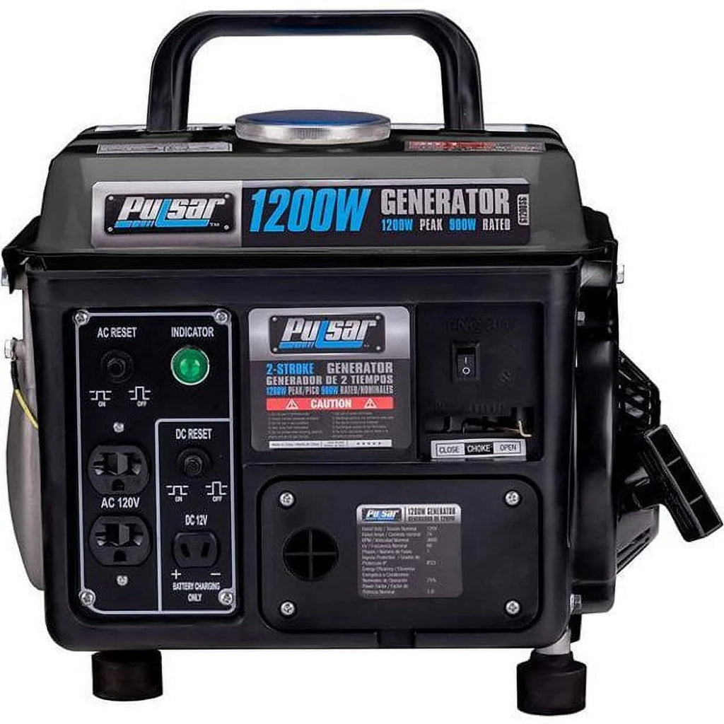 Portable Gas-Powered Generator with Carrying Handle, 1200W, Black/Gray C704531