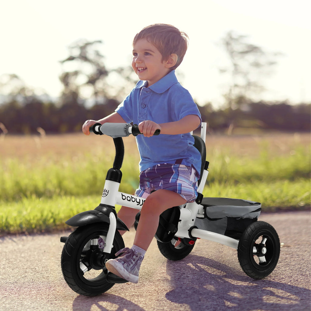 Folding Toddler Tricycle with Reversible Seat and Adjustable Canopy P374908