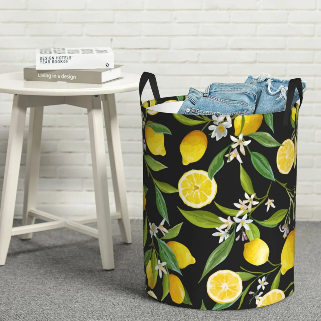Round Laundry Hamper with Handles V217