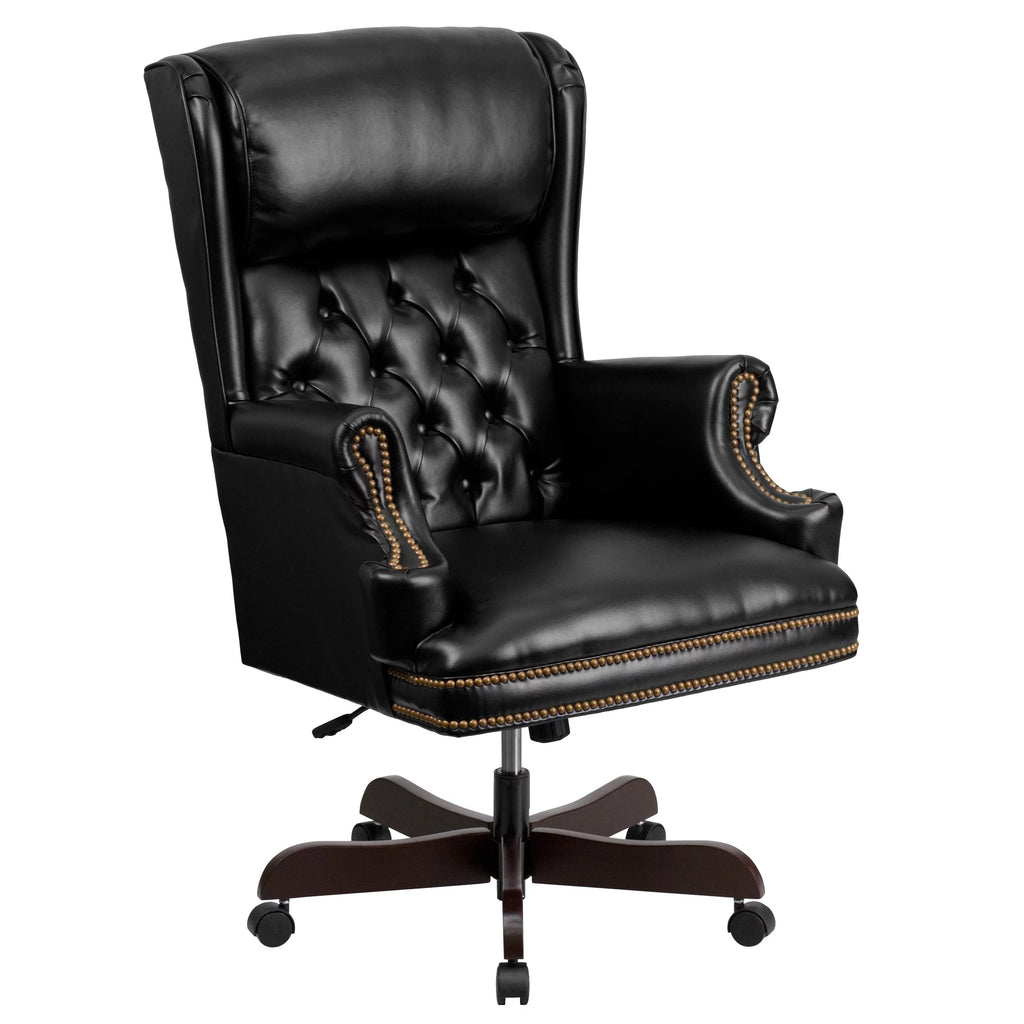 Black Tufted High Back Executive Office Chair V2849