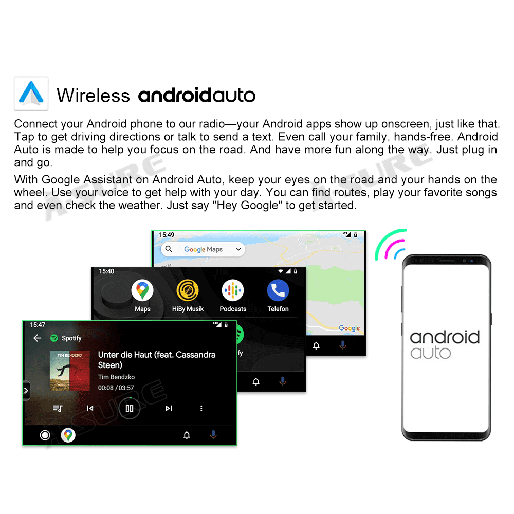 Wireless Carplay Android Car Stereo GPS 2+32G B748