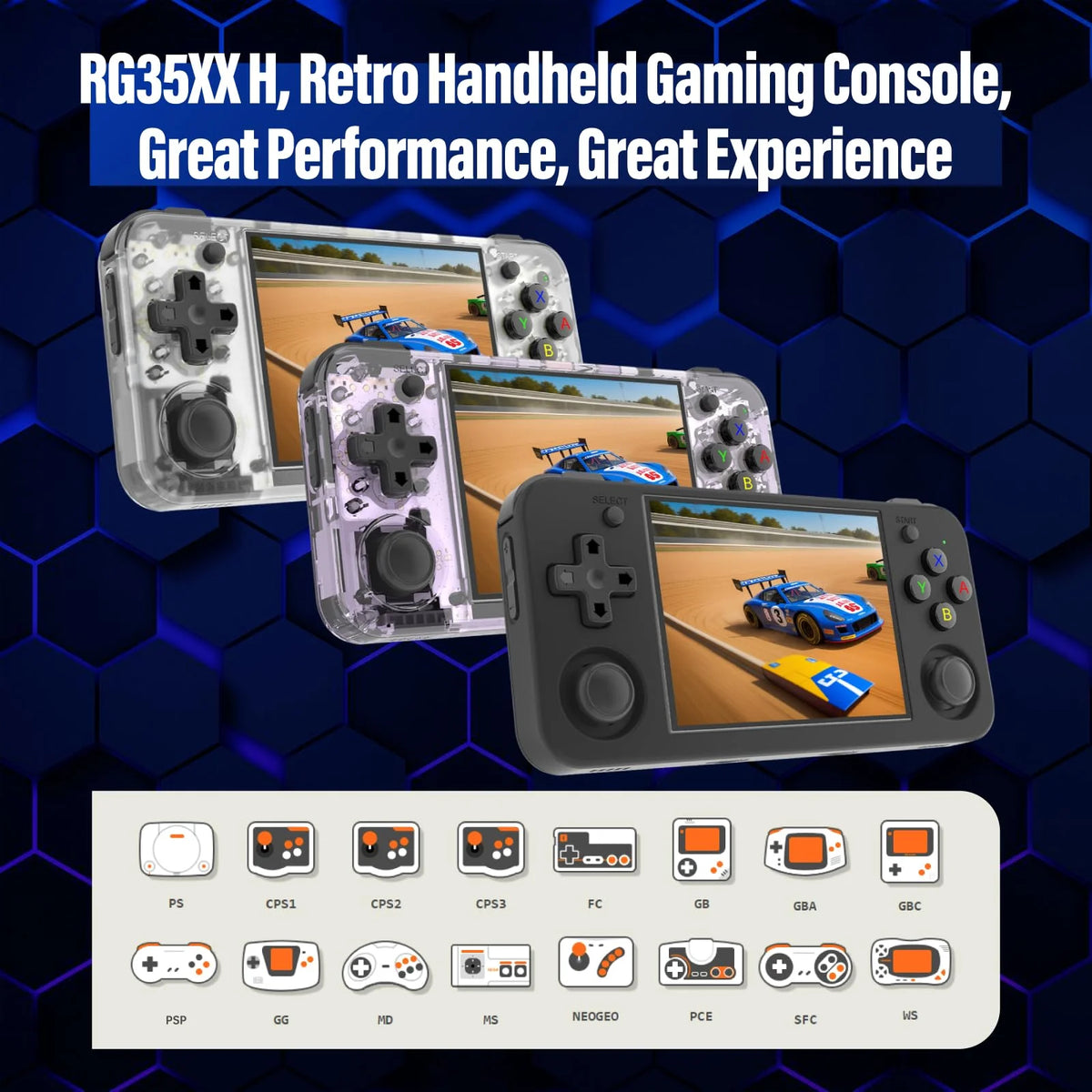 Purple Handheld Gaming Console with 64GTF Card T676959