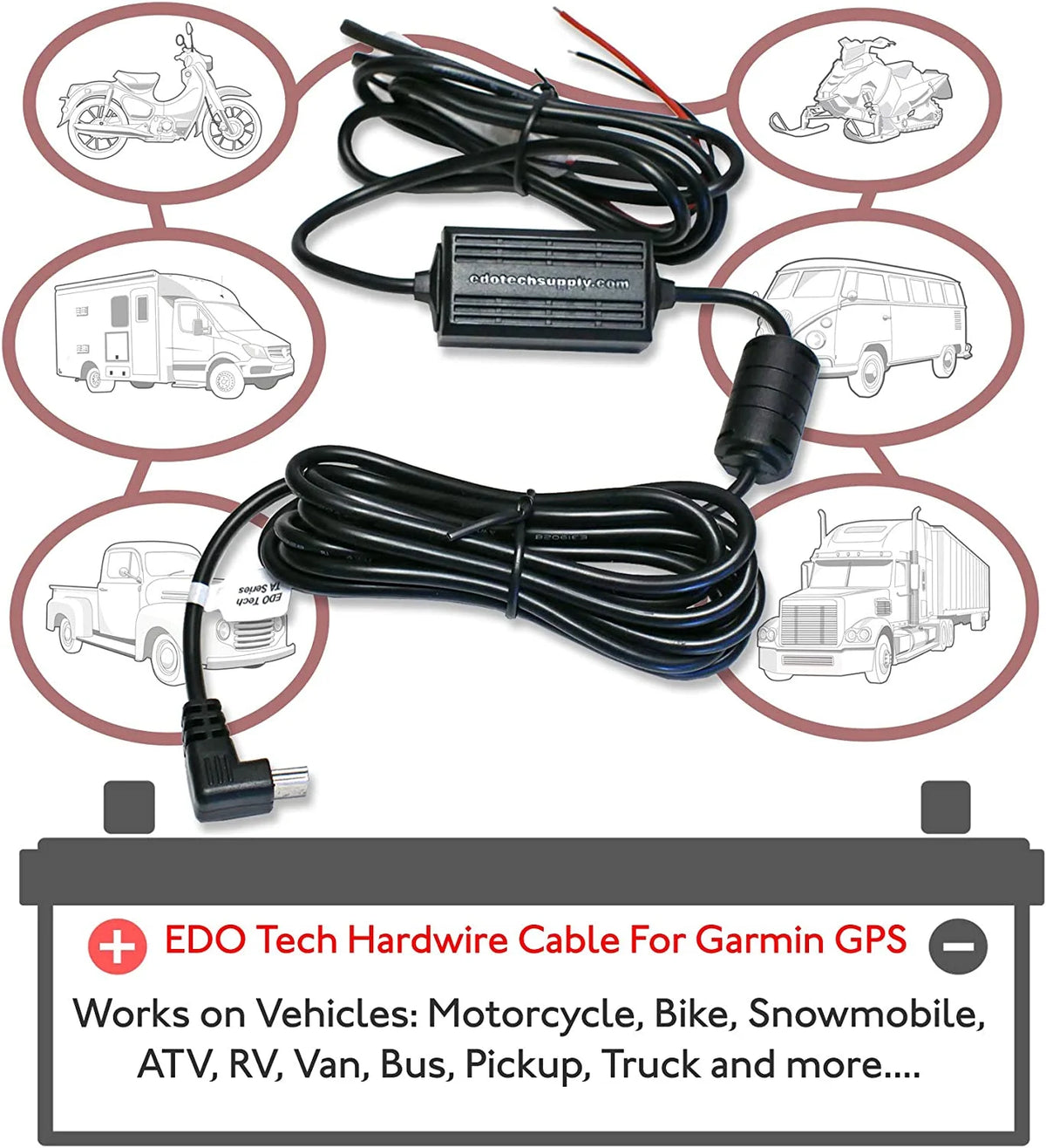 Car Charger Power Cord Hardwire Kit L95723