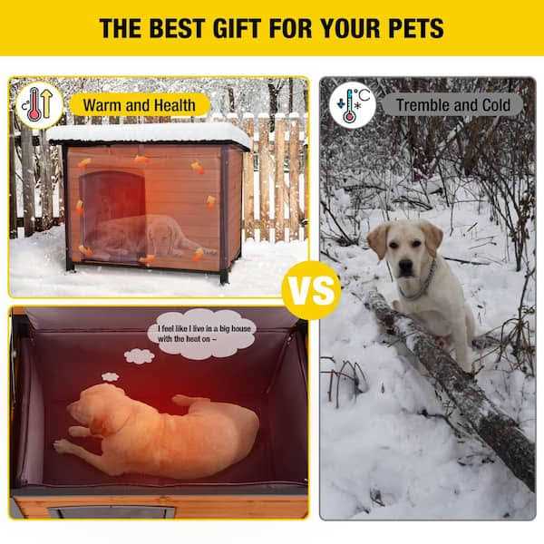 Insulated Outdoor Dog House with Liner O583575