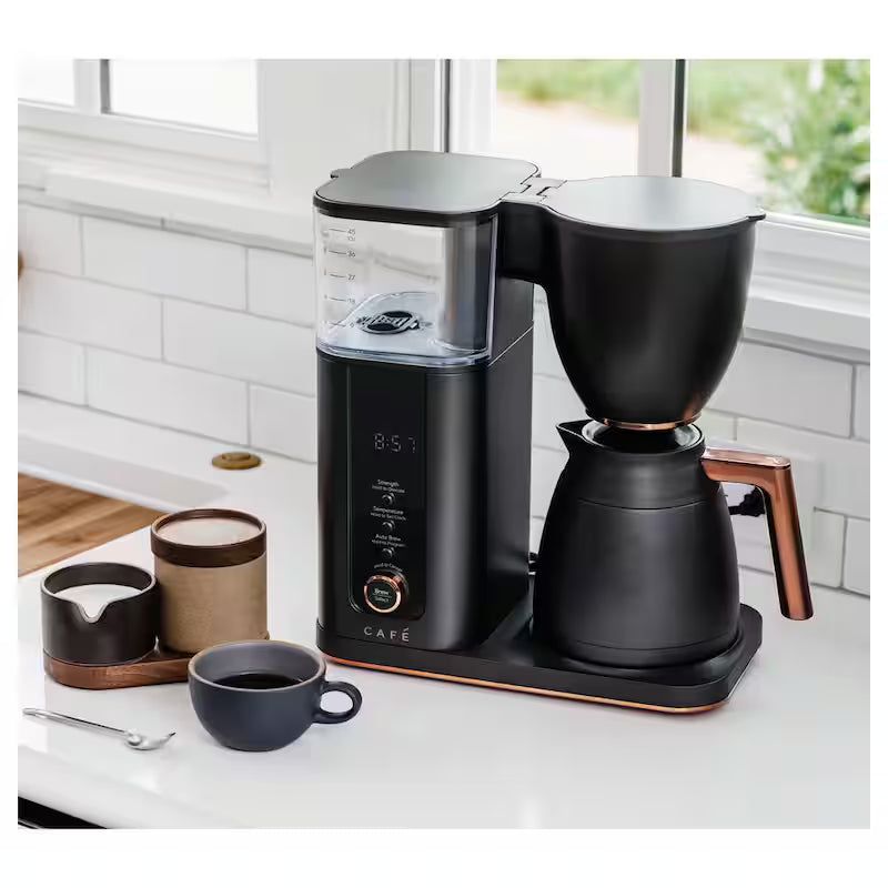 10 Cup Matte Black Drip Coffee Maker with Thermal Carafe E53510