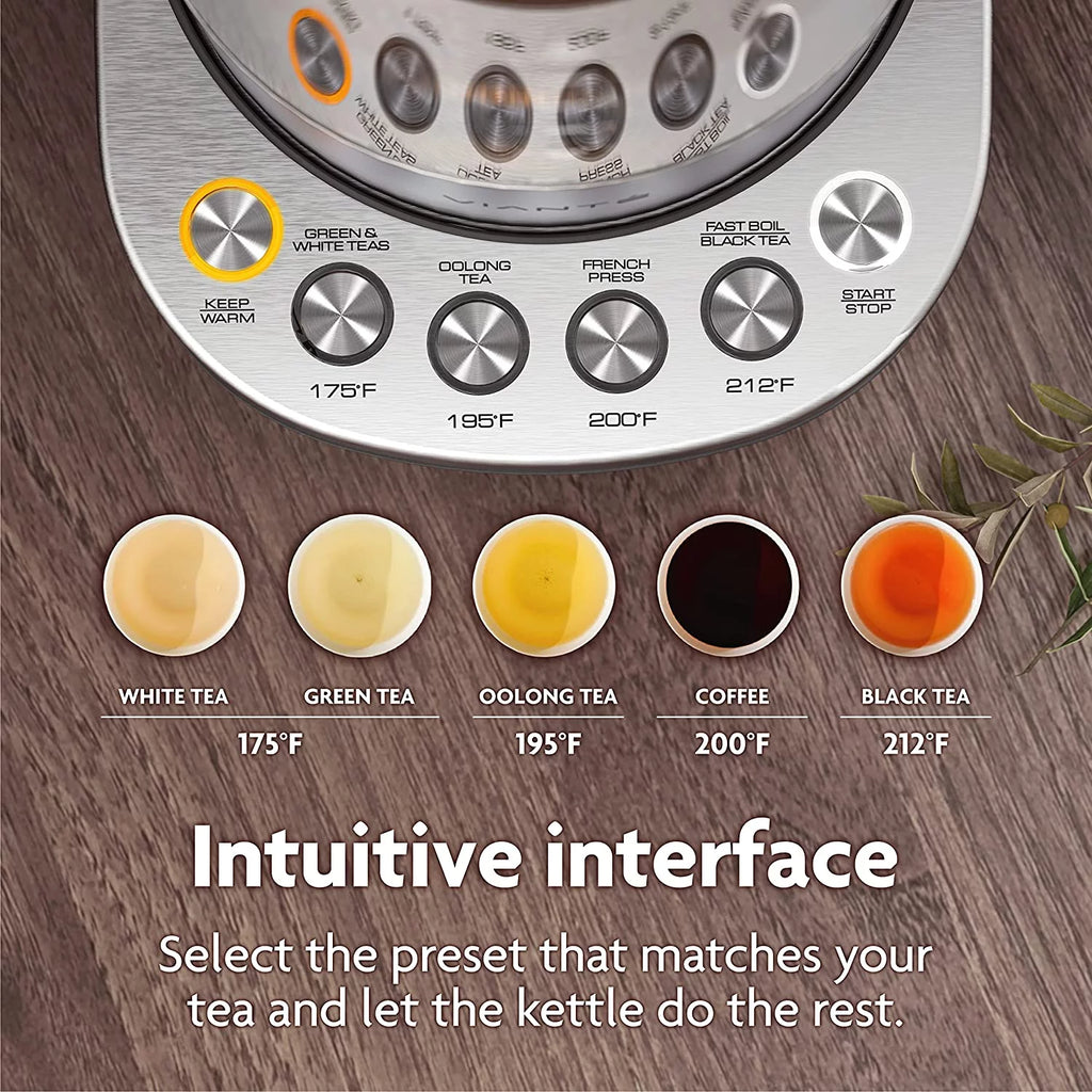Electric Glass Kettle with Tea Infuser and Temperature Control R640