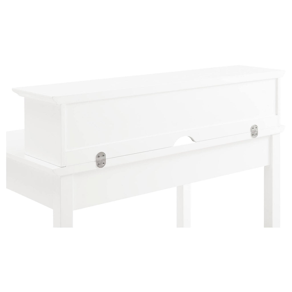 White Writing Desk with Hutch U647