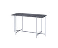Sofa Table, Faux Marble & Chrome H1489