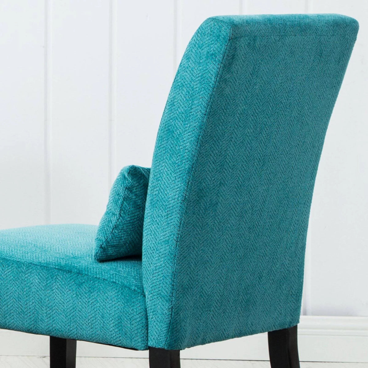 Fabric Armless Accent Chair with Kidney Pillow X4502