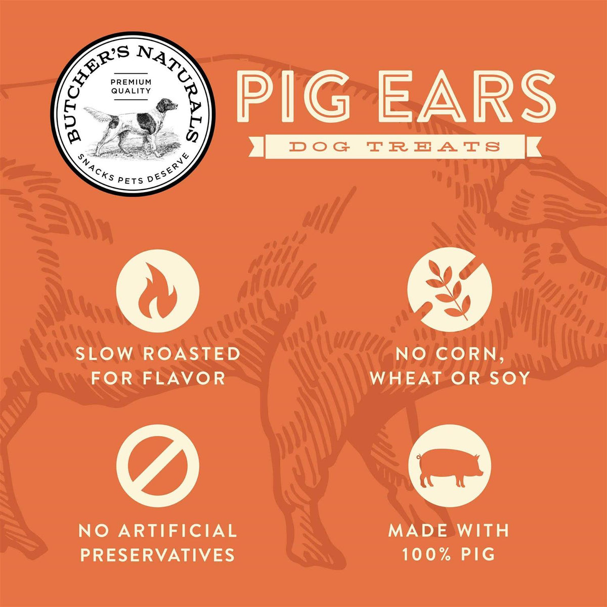 Pig Ears Dog Treats V6826