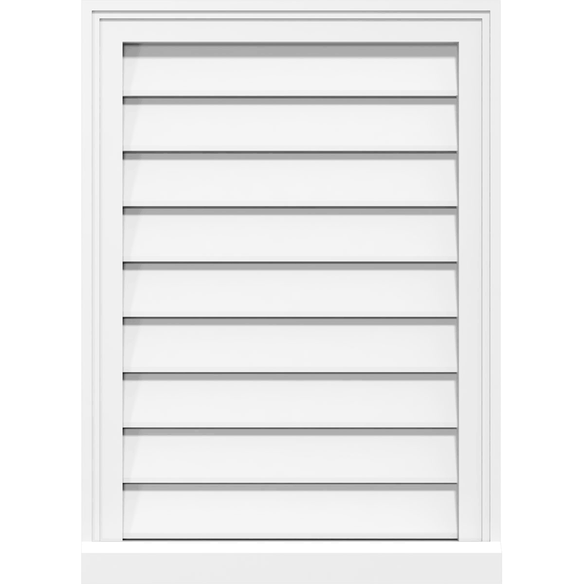 Vertical Surface Mount PVC Gable Vent W6471