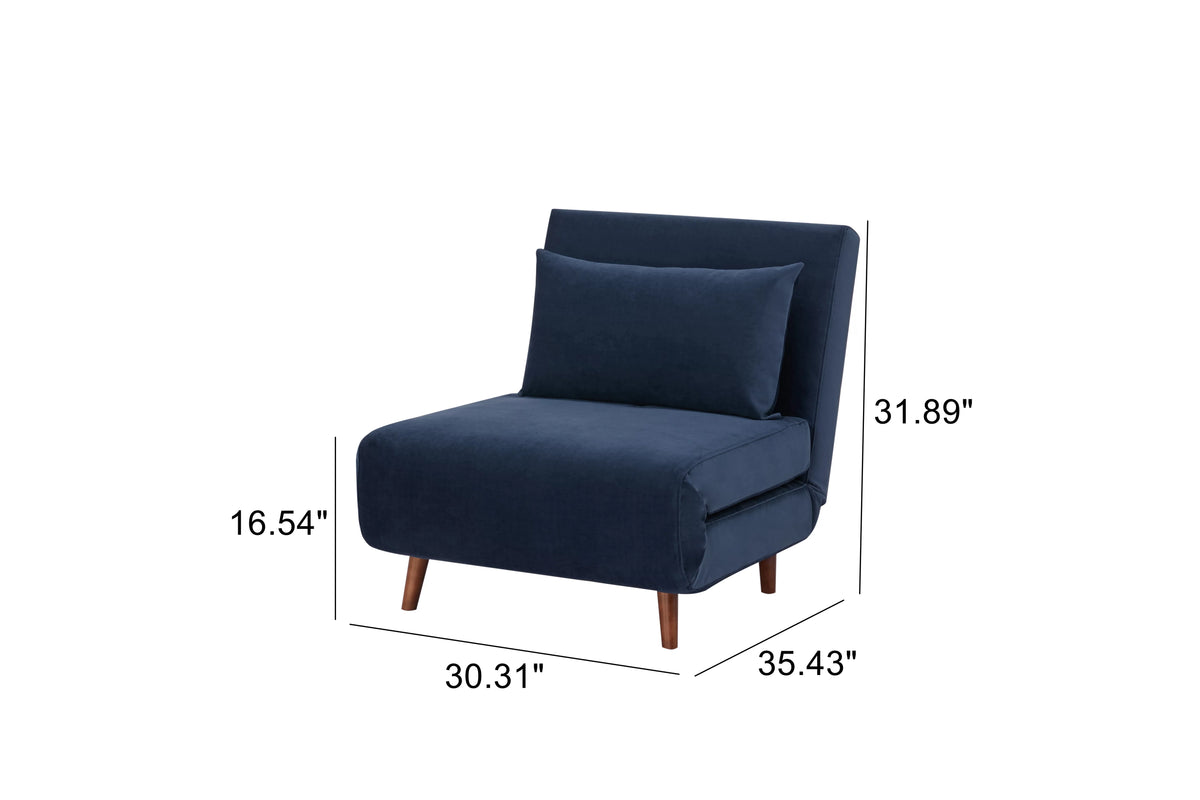 Light Gray Polyester Convertible Futon Chair H602521