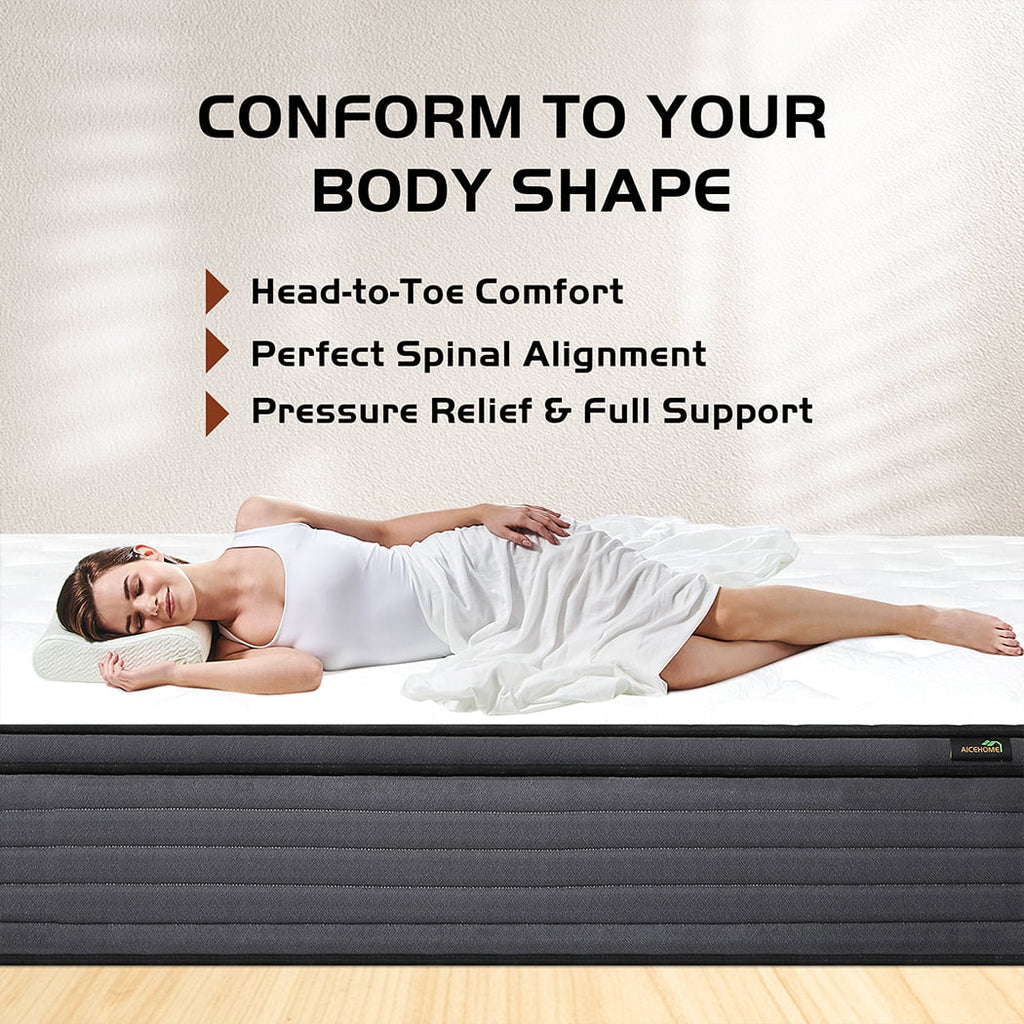 10 Gel Memory Foam Innerspring Hybrid Twin Mattress D7627