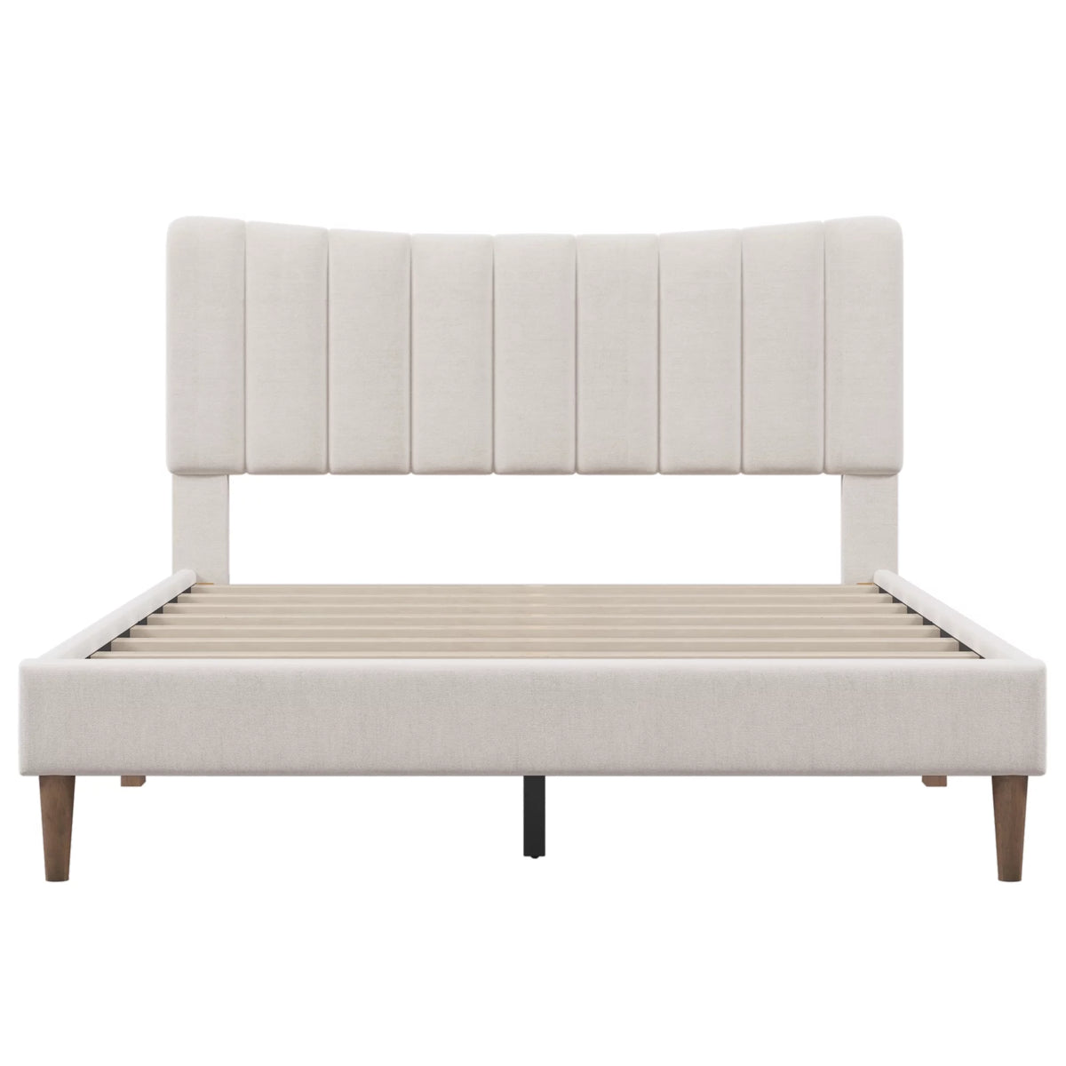 Queen Size Upholstered Platform Bed Frame with Headboard K367934