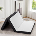 4 inch Tri-fold Memory Foam Mattress Topper, Twin Size, White J9185
