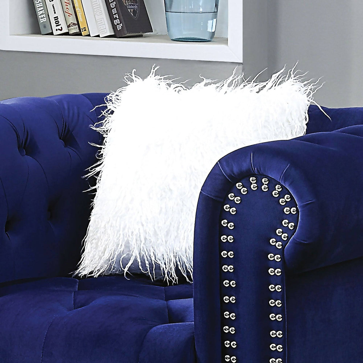 Black Tufted Fabric Chair F3468