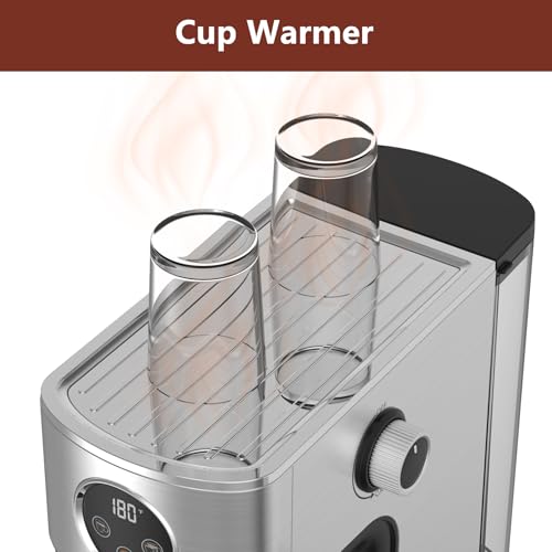 20 Bar Stainless Steel Espresso Machine with Steam Milk Frother H878908