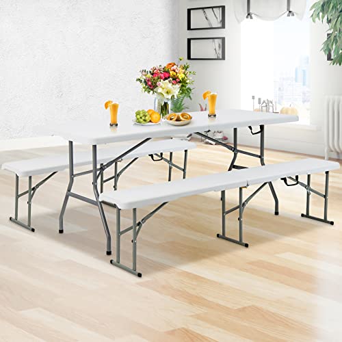 6ft White Folding Table N379