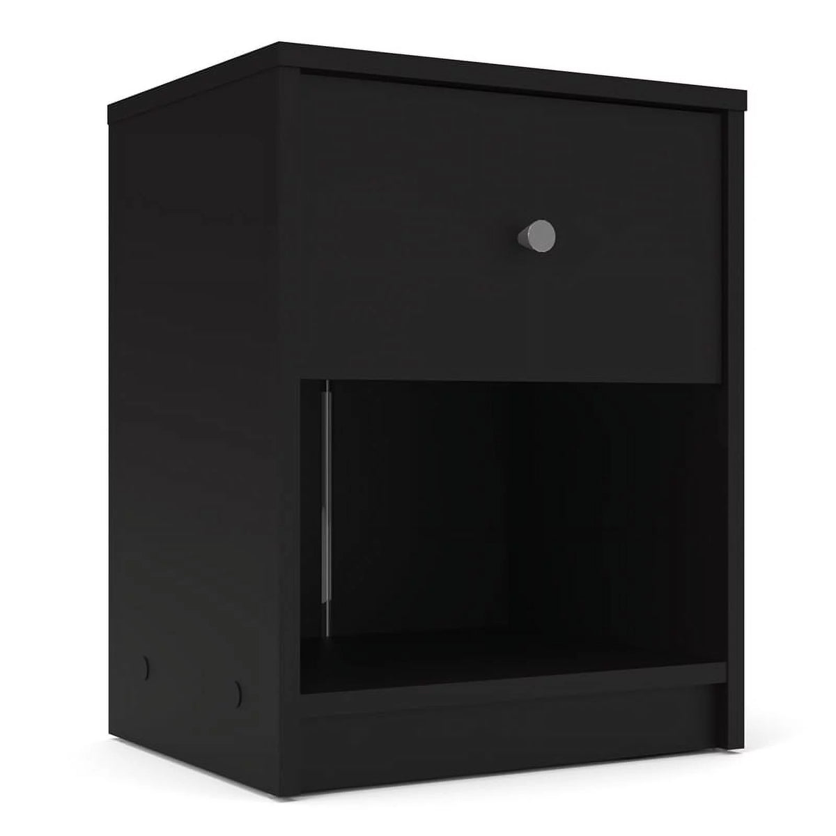 Black Engineered Wood 3 Drawer Chest 6 Drawer Dresser & Nightstand M87528