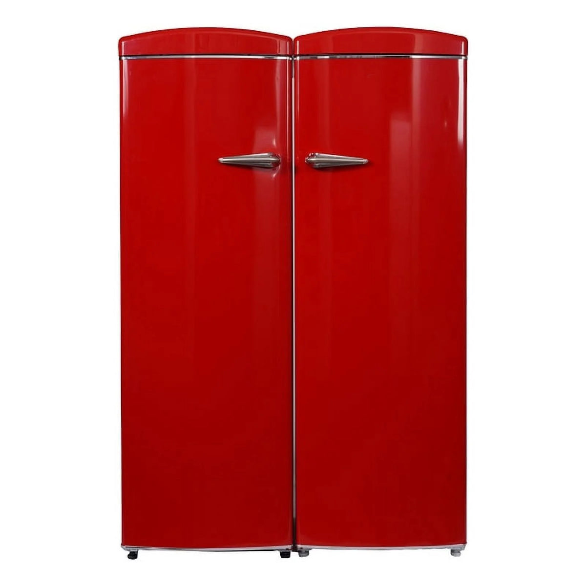 Retro Refrigerator-Freezer Set in Red B1893