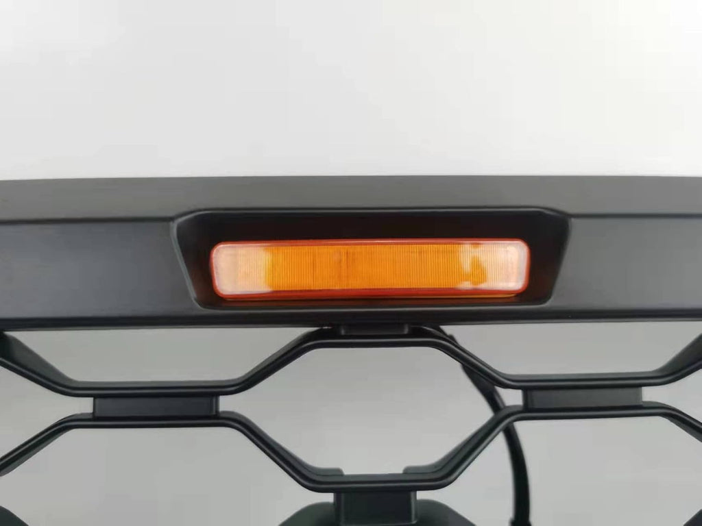 Matte Black Front Grille with Letters & LEDs W226