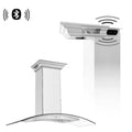 48 in. 400 CFM Ducted Wall Mount Range Hood in Stainless Steel & Glass V45705