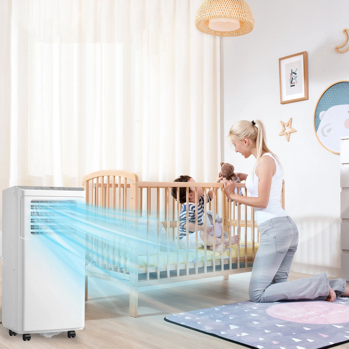 8000 BTU Portable Air Conditioner with Dehumidifier & Fan B994