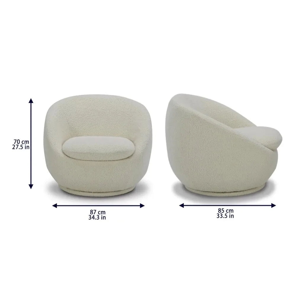 Cream Swivel Chair A8784