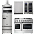 48 Dual Fuel Range, Range Hood, Refrigerator, Dishwasher, Microwave, Wine Cooler H18975